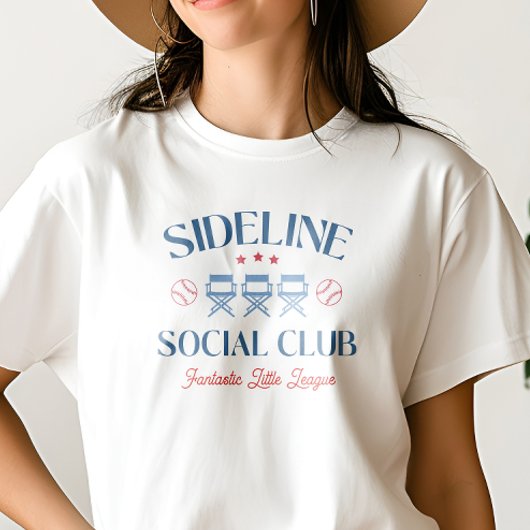 T-shirt Baseball Baseline Social Club avec nom de ligue