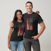 T-shirt Baseball Bat US Drapeau Pitcher Catcher Jeu de Bas (Unisexe)