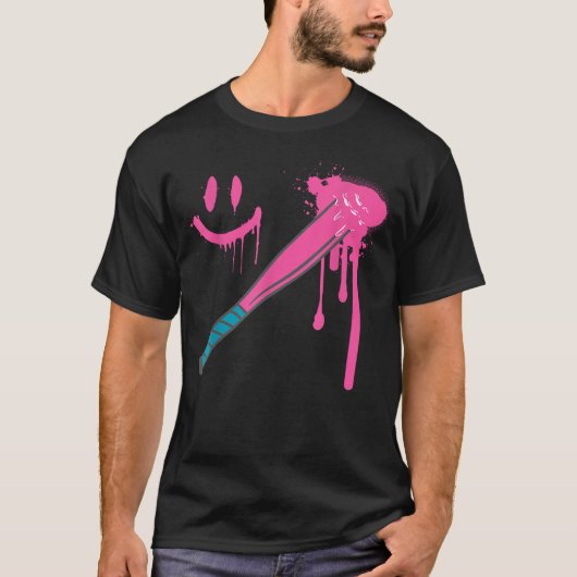 T-shirt Baseball Bat with Sprinkles Drip Cool (Devant)