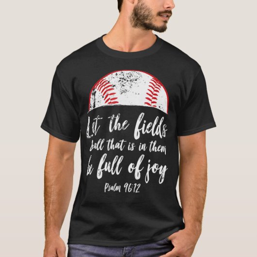 T-shirt Baseball Bible Verse mignon Christian Psalm 96 Cad (Devant)