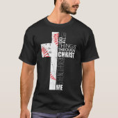 T-shirt Baseball Christian Cross Cadeaux Philippians 413 C (Devant)