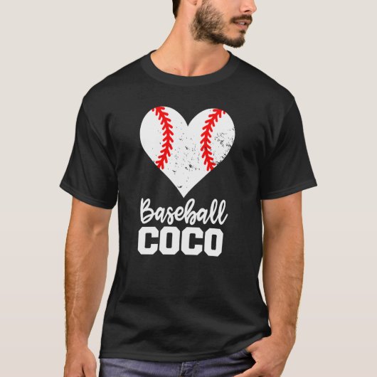 T-shirt Baseball Coco Baseball Cœur Grand-mère Coco (Devant)