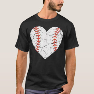 T-shirt Baseball Cœur Sports Joueur Entraîneur Fanateuse F