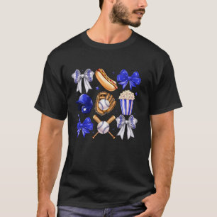 T-shirt Baseball Coquette Bow Baseball Mama Baseball Maman