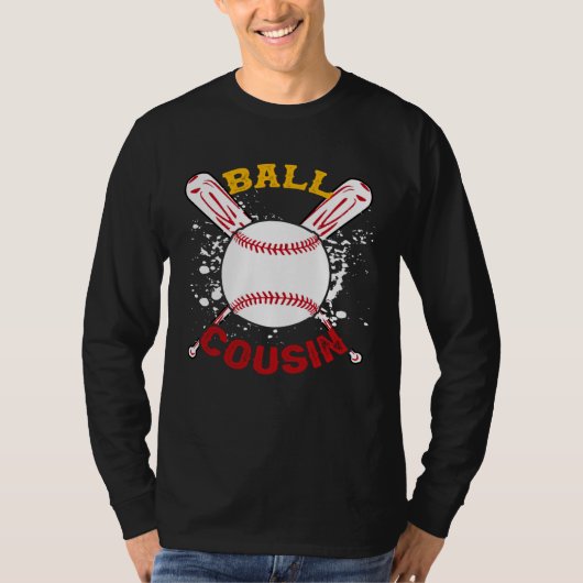 T-shirt Baseball Cousin Ball Softball  Fathers Day (Devant)