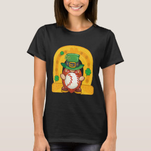 T-shirt Baseball Cute Gnome Shamrock Horseshoe St Patrick'