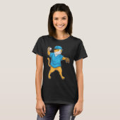 T-shirt Baseball de chat (Devant entier)