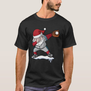 T-shirt Baseball de Noël Santa Claus Quarterback Boys Ki