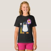 T-shirt Baseball de Pâques Pingouin (Devant entier)