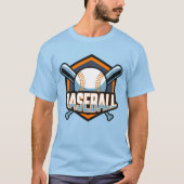 T-shirt Baseball de texte personnalisé (Devant)