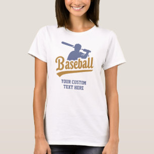 T-shirt Baseball de texte personnalisé