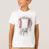 T-shirt Baseball déchiré (Devant)