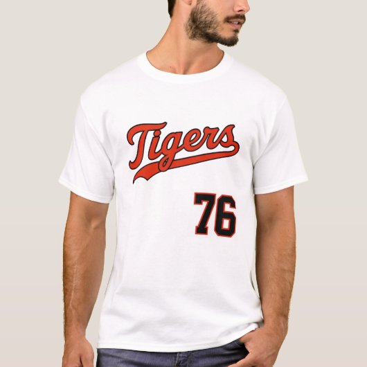T-shirt Baseball des Tigers Classiques 76 (Devant)