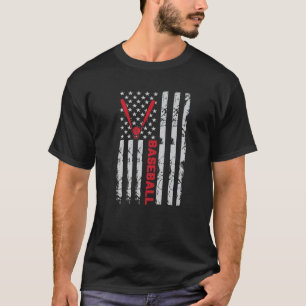 T-shirt Baseball Drapeau Sports Amateurs Sport Hommes Femm