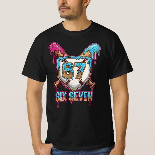 T-shirt Baseball Drip 67 Meme — Player 6-7 / Six Seven  (Devant)