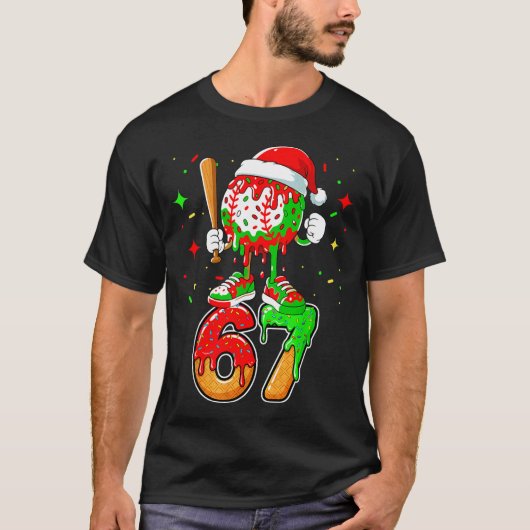 T-shirt Baseball Drip Number 67 Meme Ice Cream Dripng Chri (Devant)