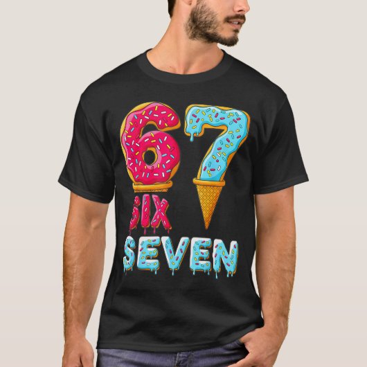 T-shirt Baseball Drip Number 67 Player 67 Meme Ice Cream D (Devant)