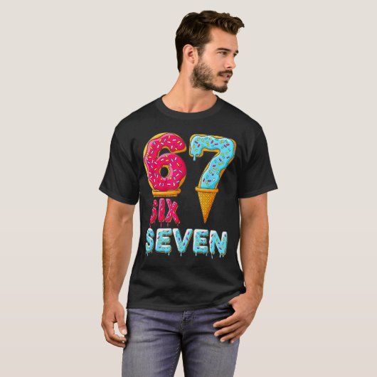 T-shirt Baseball Drip Number 67 Player 67 Meme Ice Cream D (Devant entier)