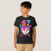 T-shirt Baseball Drip Number 67 Player Or 67th Birthday (Devant entier)
