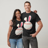 T-shirt Baseball Easter Day Bunny Ears Rabbit Baseball Fan (Unisexe)