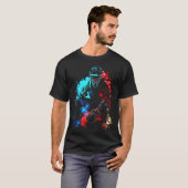 T-shirt Baseball Flames Retro Baseball Bat Baseball Player (Devant entier)