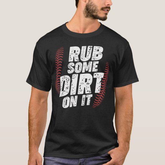 T-shirt Baseball Frottez-vous avec de la Terre (Devant)