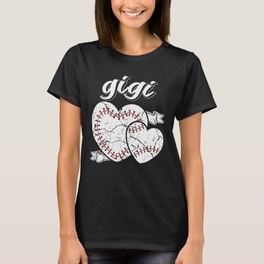 T-shirt Baseball Gigi Heart Ball Cool Baseball Proud Grand (Devant)