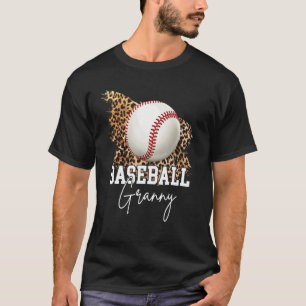 T-shirt Baseball Granny Léopard Cœur