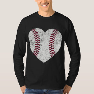 T-shirt Baseball Heart Fun Maman Papa Hommes Femmes SOFTBA