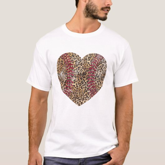 T-shirt Baseball Heart Softball Tball (Devant)