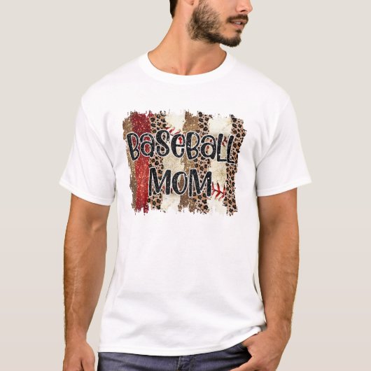 T-shirt Baseball imprimé léopard bénit (Devant)