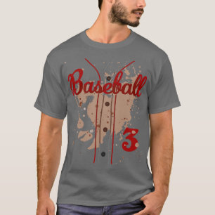 T-shirt Baseball Jersey Numéro 3 Baseball Uniforme Dirty F