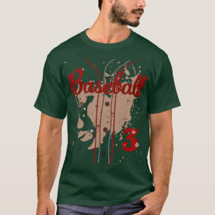T-shirt Baseball Jersey Numéro 3 Baseball Uniforme Dirty F