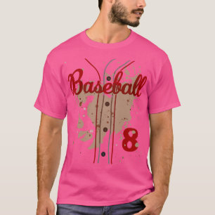 T-shirt Baseball Jersey Numéro 8 Kids Baseball Uniforme Di