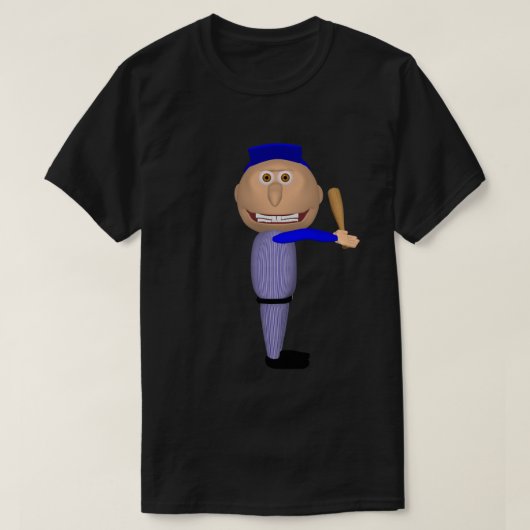 T-shirt Baseball Johnny (Batteur Bleu) (Design devant)