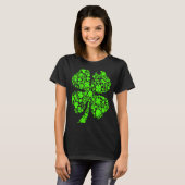 T-shirt Baseball Jour de la Saint Patrick Shamrock Saint P (Devant entier)