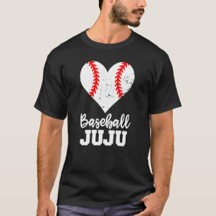T-shirt Baseball Juju Baseball Heart Grandma Juju