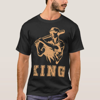 T-shirt Baseball King et baseball baseball coeur baseball