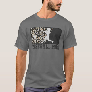 T-shirt Baseball Maman Amusante Maman Vie Leopard