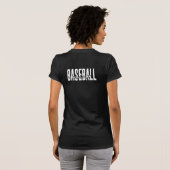 T-shirt Baseball Maman Script Bella & Canvas Black (Dos entier)