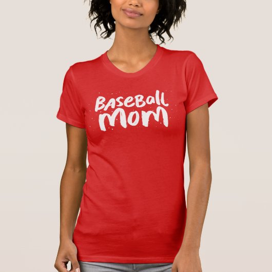 T-shirt Baseball maman tendance cool chic texte blanc (Devant)