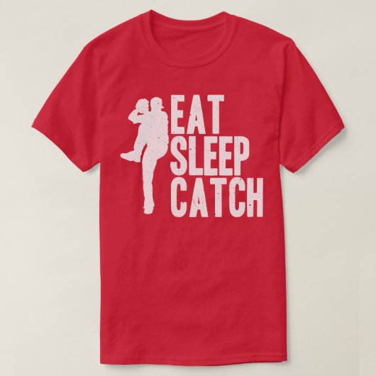 T-shirt Baseball Manger Sleep Catch (Design devant)