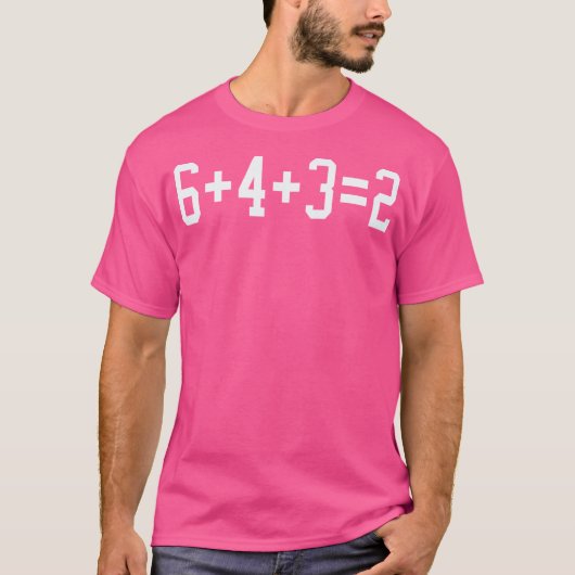 T-shirt Baseball Math 6 4 3 2 Double Jouer Softball Ga (Devant)