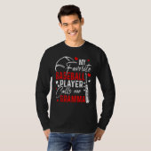 T-shirt Baseball My Favorite Player Calls Me Gramma Heart (Devant entier)