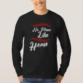 T-shirt Baseball No Place Like Home Catcher Pitcher (Devant)
