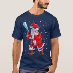 T-shirt Baseball Noël Hommes garçons Softball Santa Claus