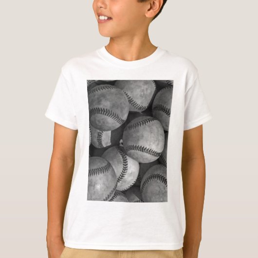 T-shirt Baseball noir et blanc (Devant)