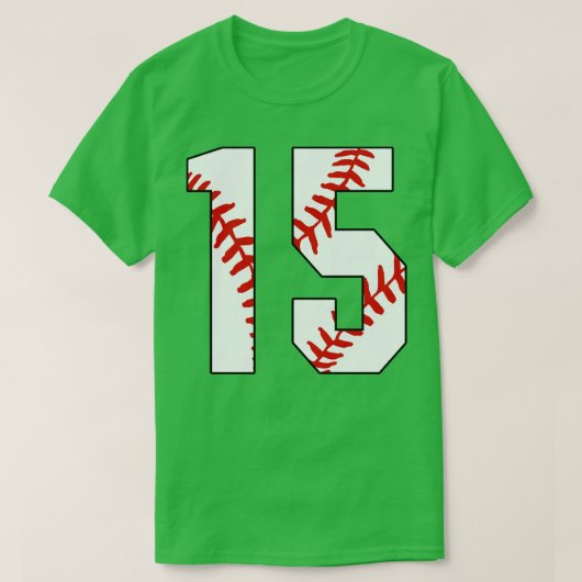 T-shirt Baseball Numéro 15 15 Jersey De Baseball Favorite  (Design devant)
