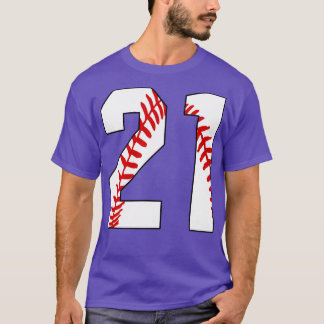 T-shirt Baseball Numéro 21 21 Jersey De Baseball Favorite