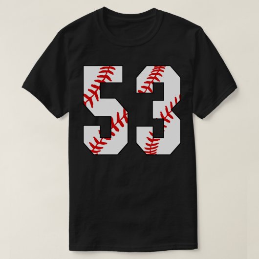 T-shirt Baseball Numéro 53 53 Jersey De Baseball Favorite (Design devant)